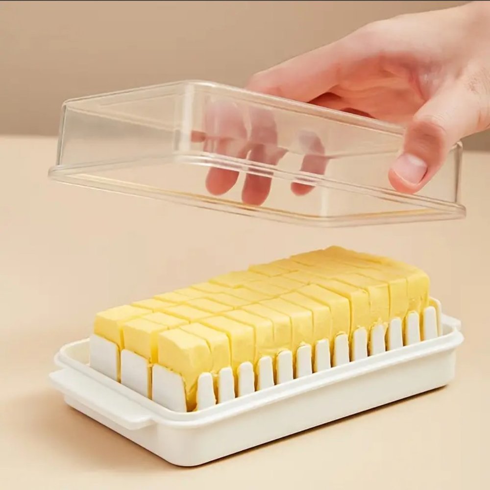 high quality Asian Japanese butter dish storage container with cutting guides